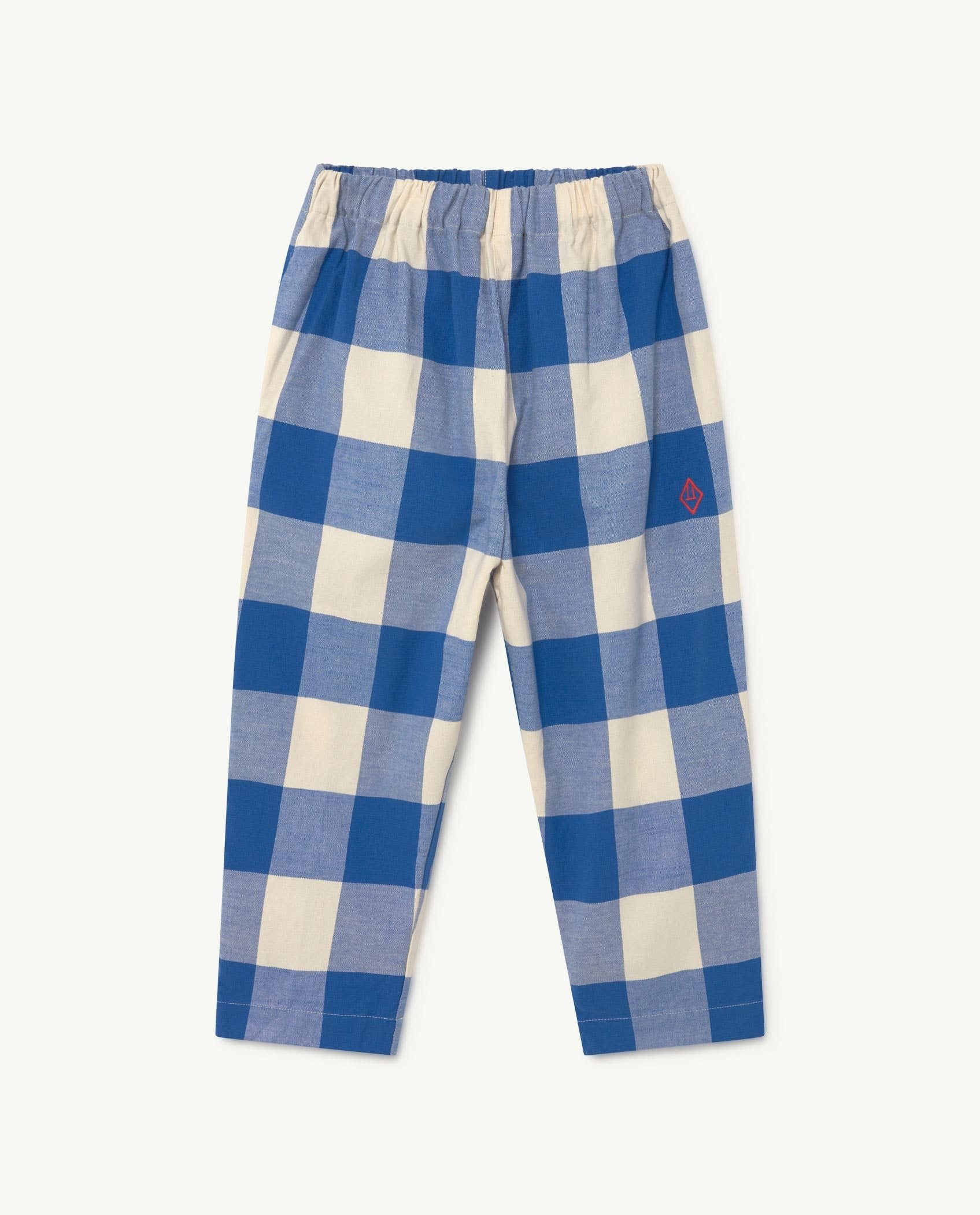 Blue Vichy Elephant Trousers PRODUCT FRONT