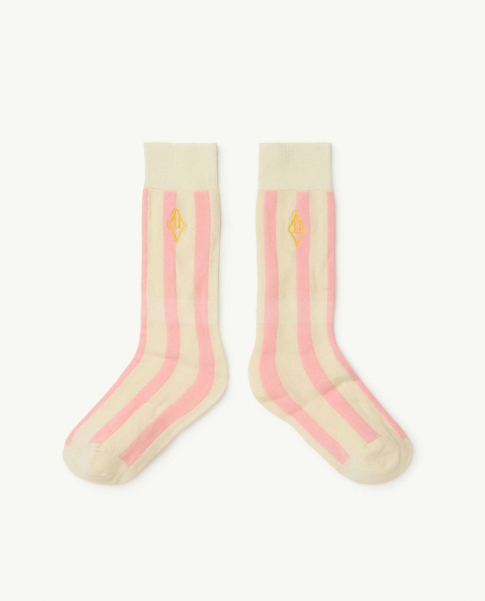 Pink Stripes Logo Hen Socks PRODUCT FRONT