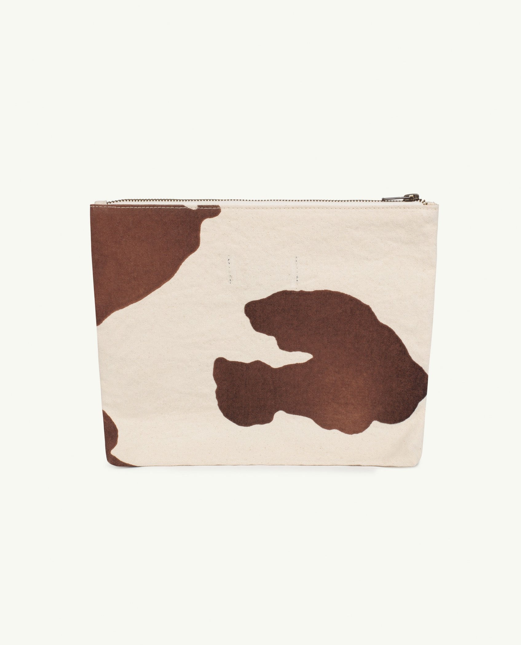Raw White Cow Pouch Bag PRODUCT BACK