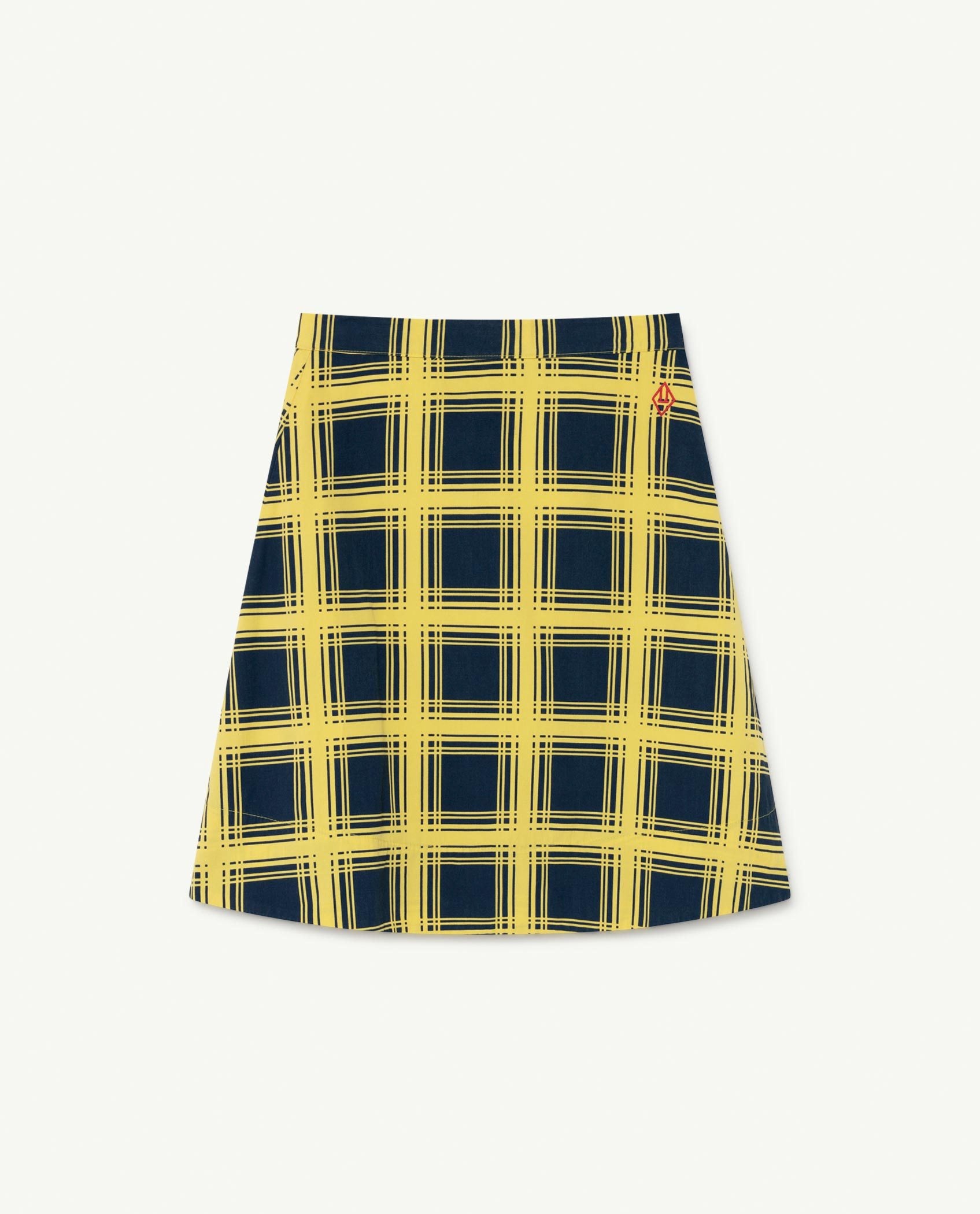 Yellow Squares Swan Skirt PRODUCT FRONT