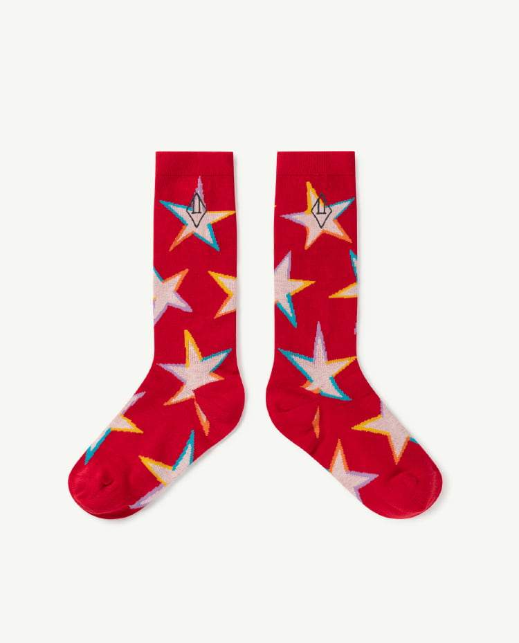 Red White Stars Worm Socks COVER