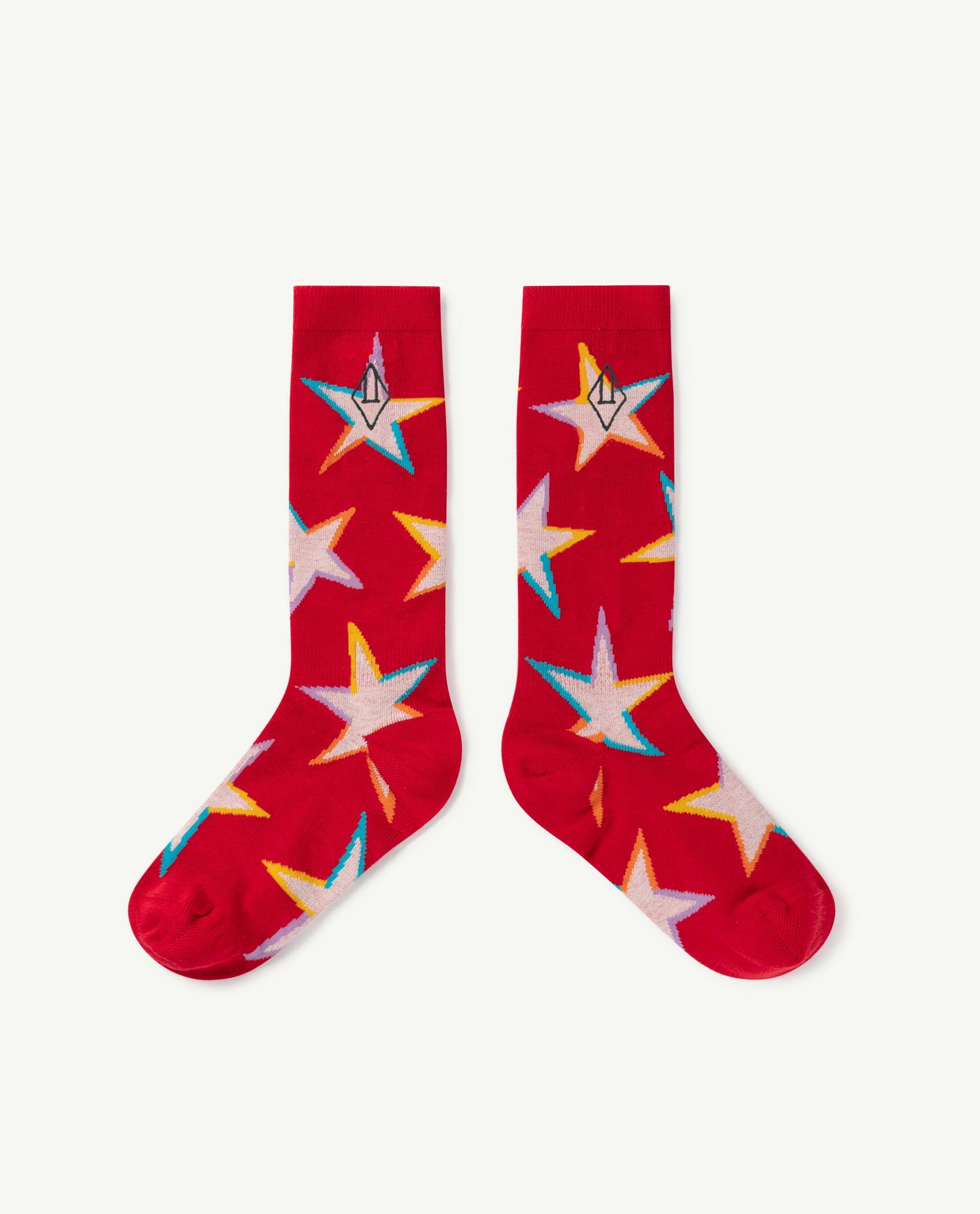 Red White Stars Worm Socks PRODUCT FRONT