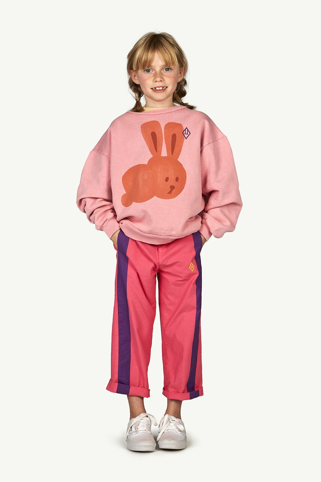Pink Rabbit Bear Sweatshirt MODEL FRONT