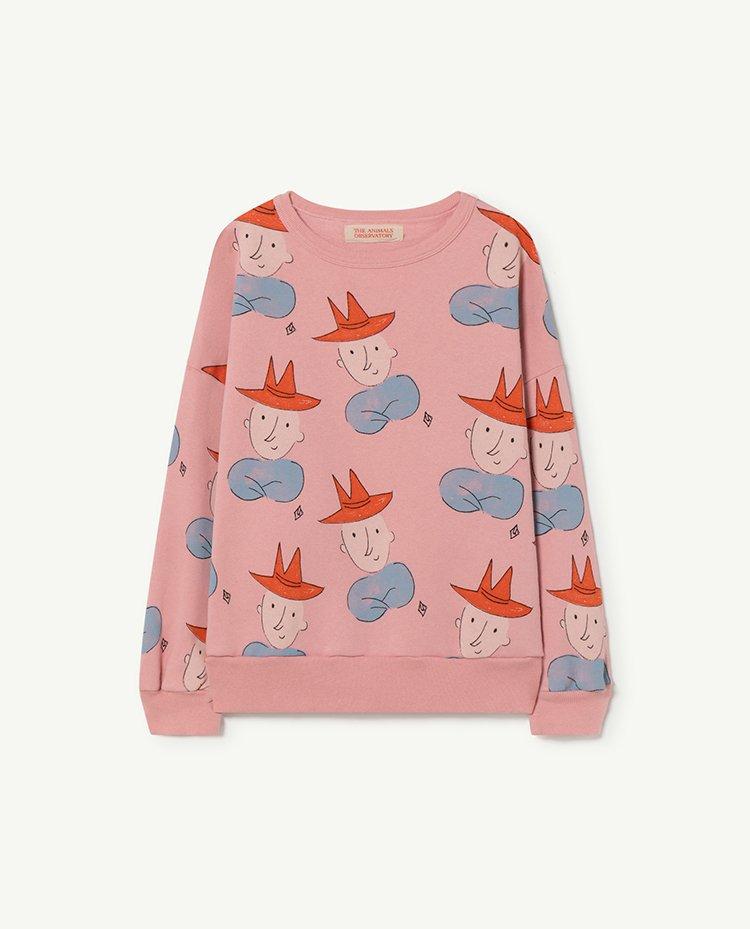 Pink Oversize Bear Kids Sweatshirt COVER