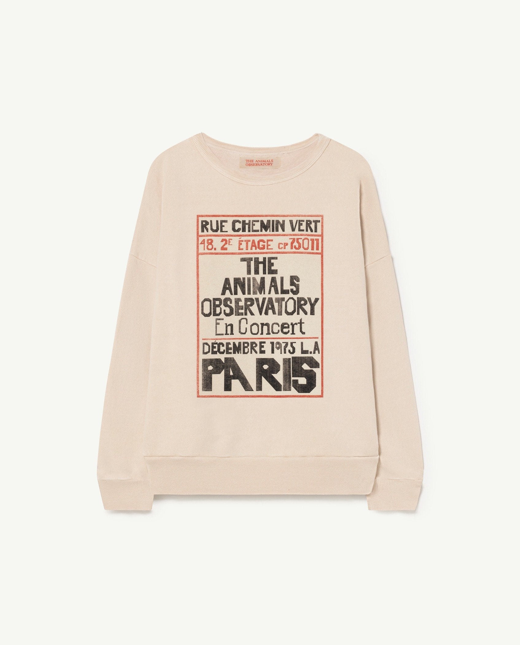 Pink French Oversize Bear Kids Sweatshirt PRODUCT FRONT
