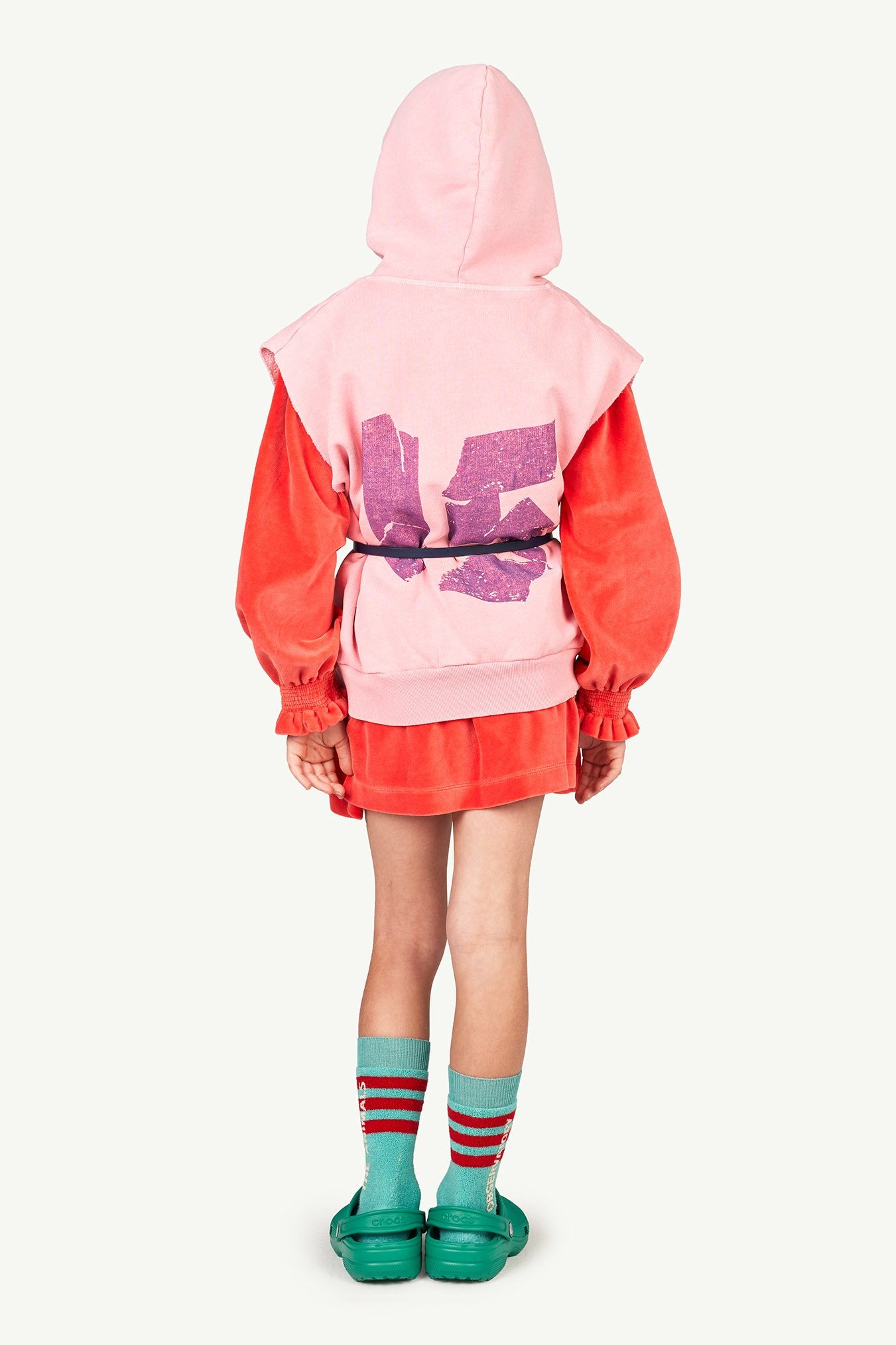 Pink Whale Kids Sweatshirt MODEL BACK