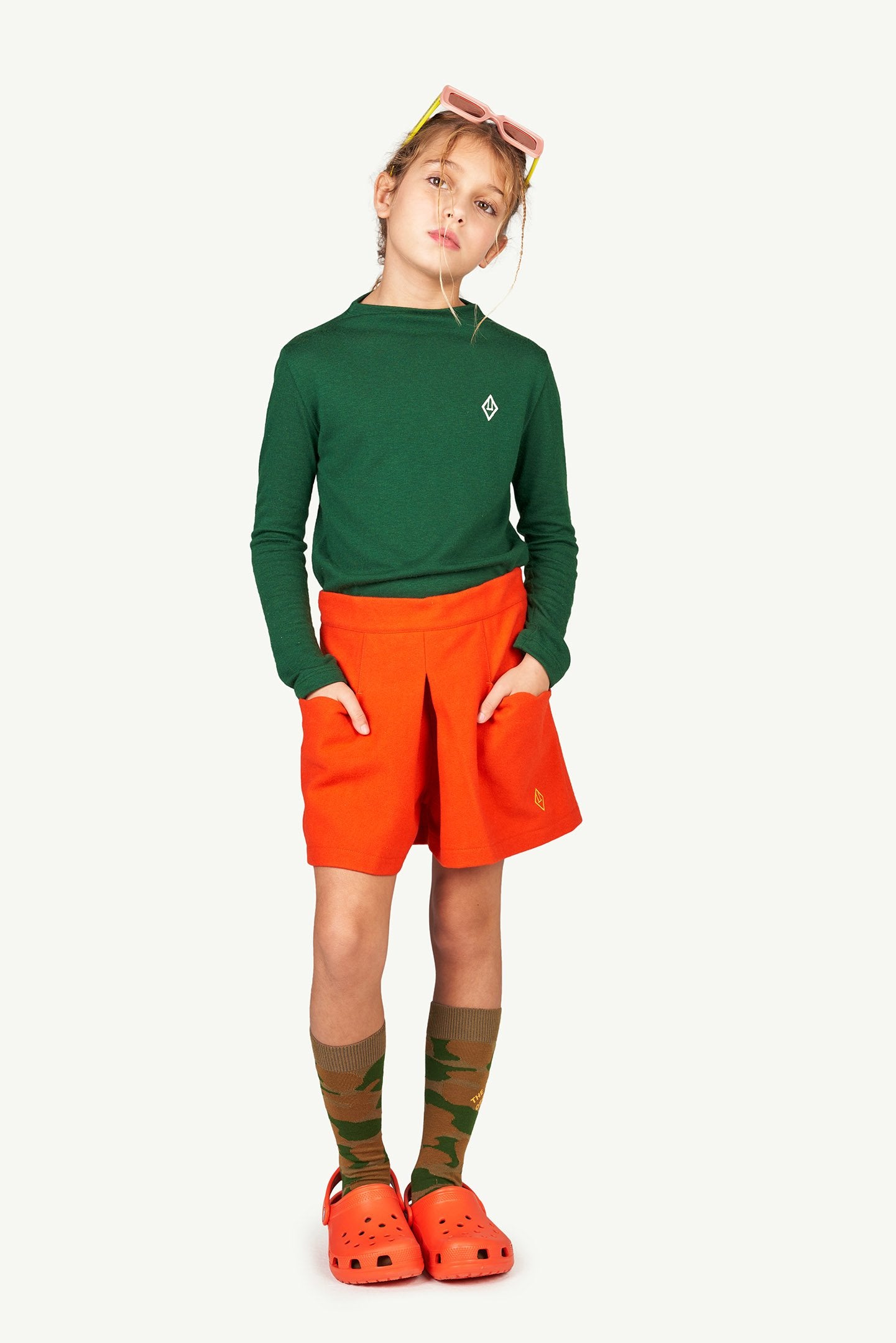 Green Deer Kids T-Shirt MODEL FRONT