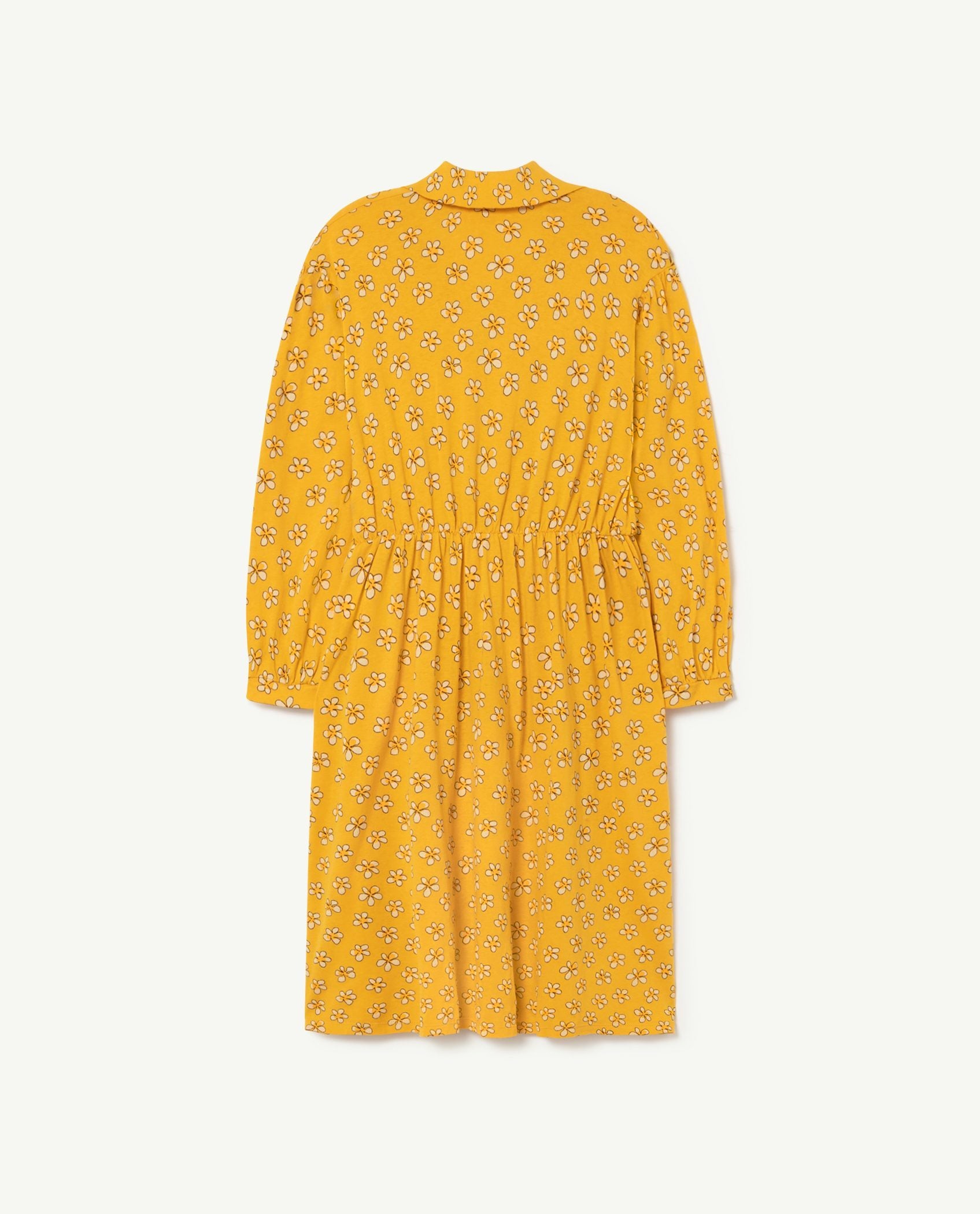 Yellow Flowers Dolphin Dress PRODUCT BACK