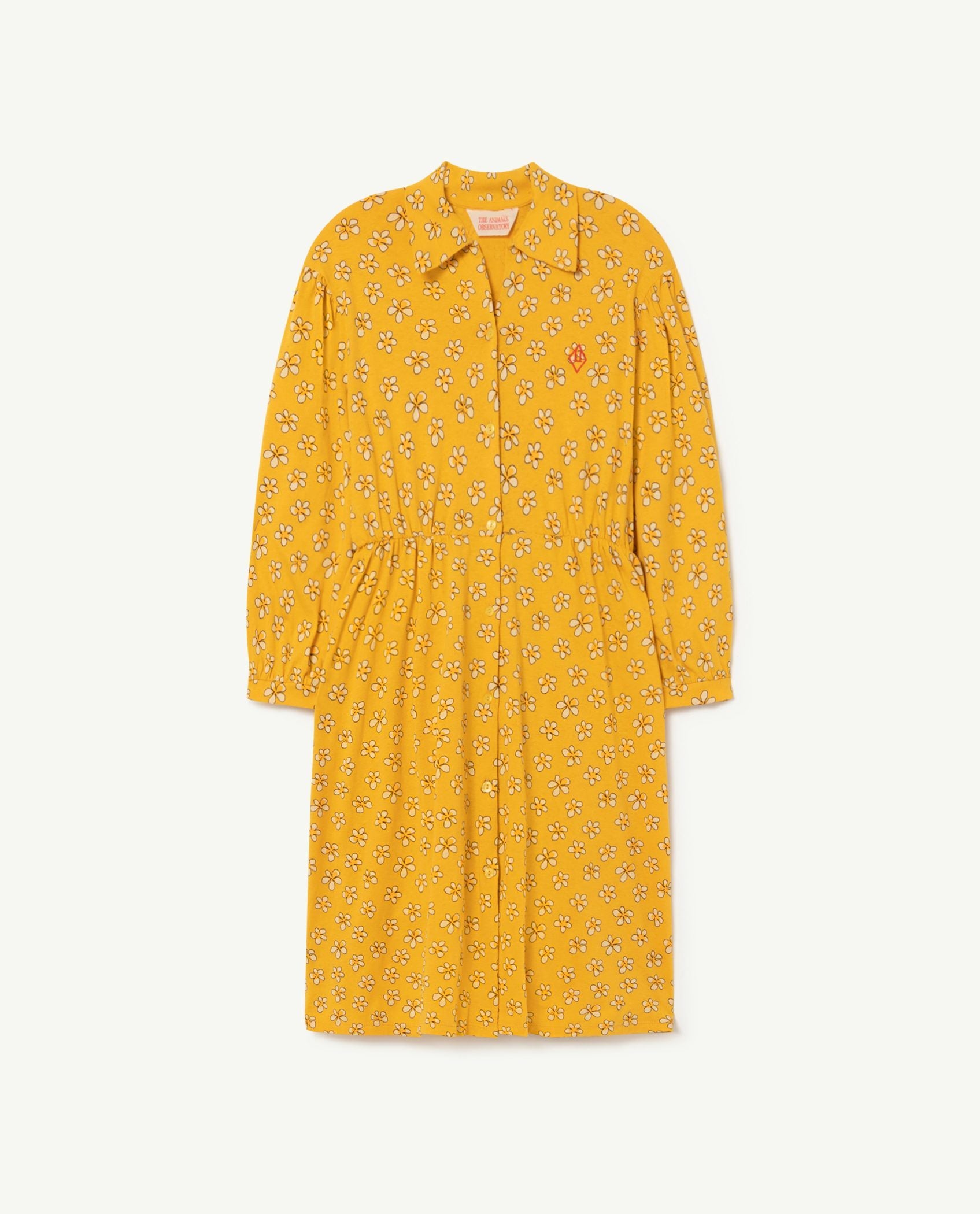 Yellow Flowers Dolphin Dress PRODUCT FRONT