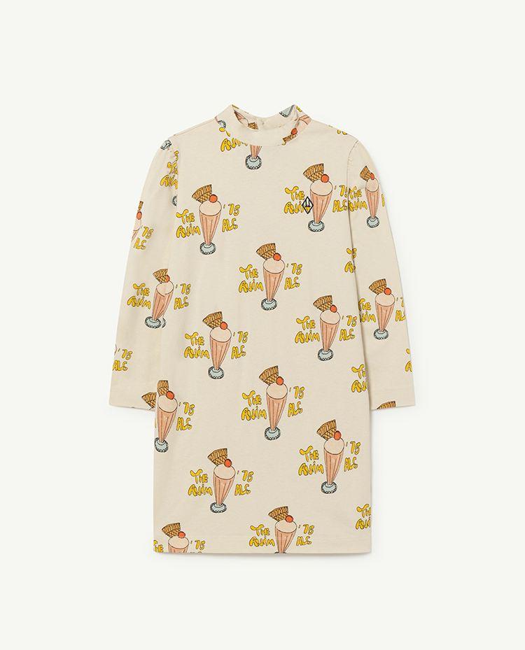 White Jersey Bug Kids Dress COVER