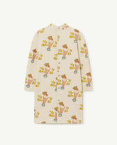 White Jersey Bug Kids Dress PRODUCT BACK