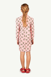 Pink Jersey Bug Kids Dress MODEL BACK