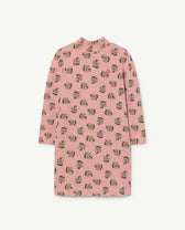 Pink Jersey Bug Kids Dress PRODUCT FRONT