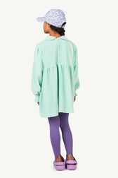 Turquoise Mouse Kids Dress MODEL BACK
