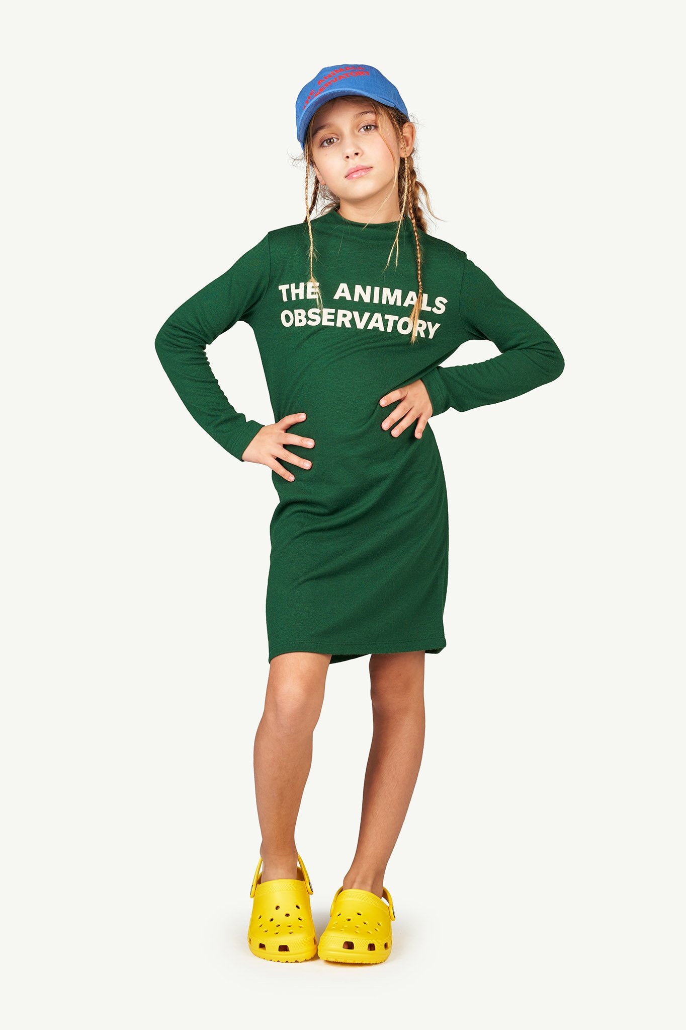 Green Dragon Kids Dress MODEL FRONT