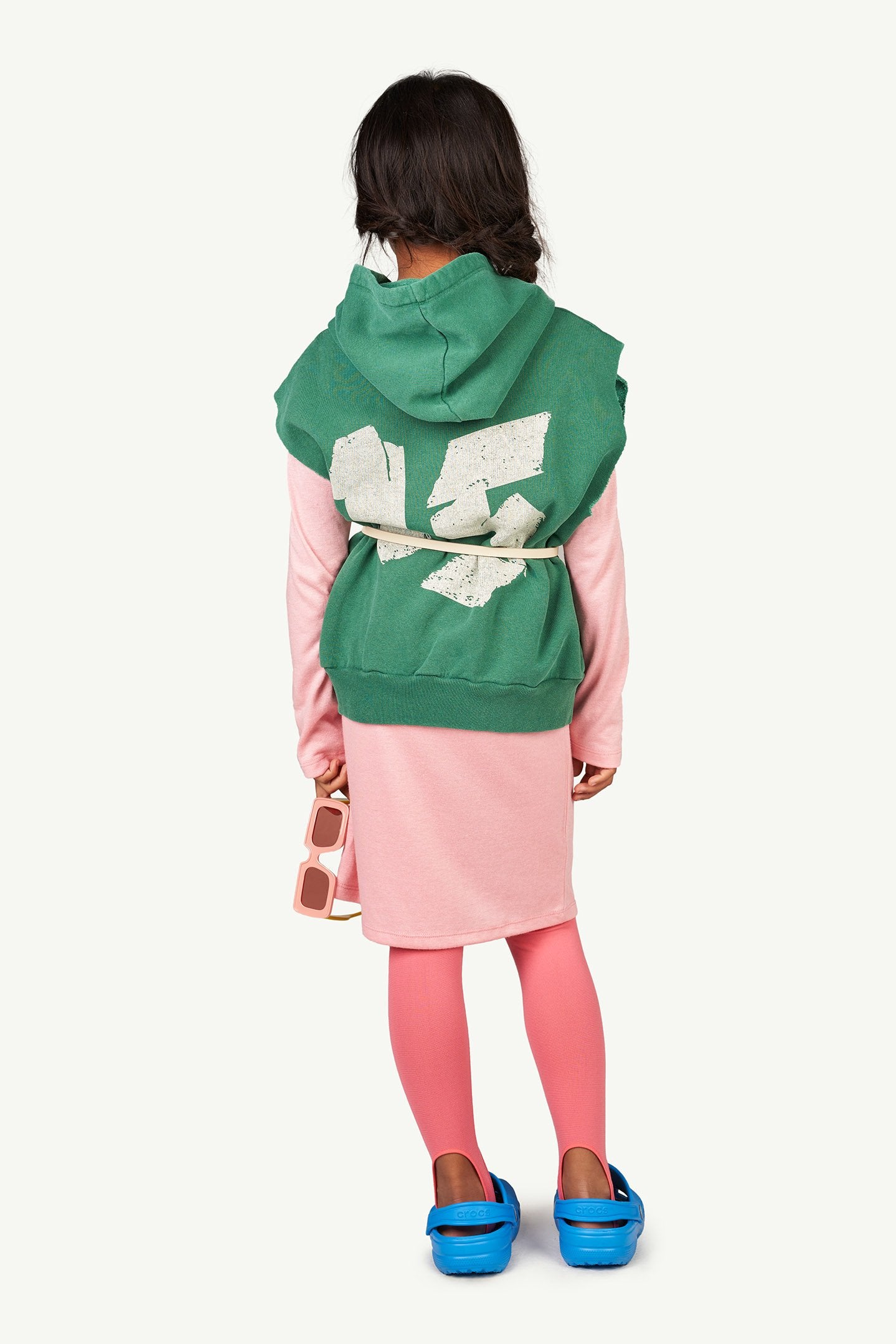 Pink Dragon Kids Dress MODEL BACK