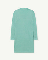 Turquoise Dragon Kids Dress PRODUCT BACK
