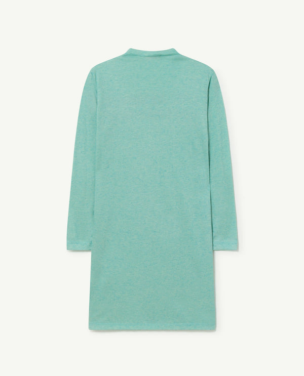 Turquoise Dragon Kids Dress PRODUCT BACK