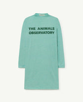 Turquoise Dragon Kids Dress PRODUCT FRONT