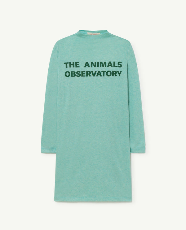 Turquoise Dragon Kids Dress PRODUCT FRONT