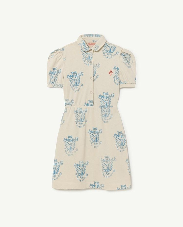 White Jersey Pigeon Kids Dress COVER