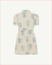 White Jersey Pigeon Kids Dress PRODUCT BACK