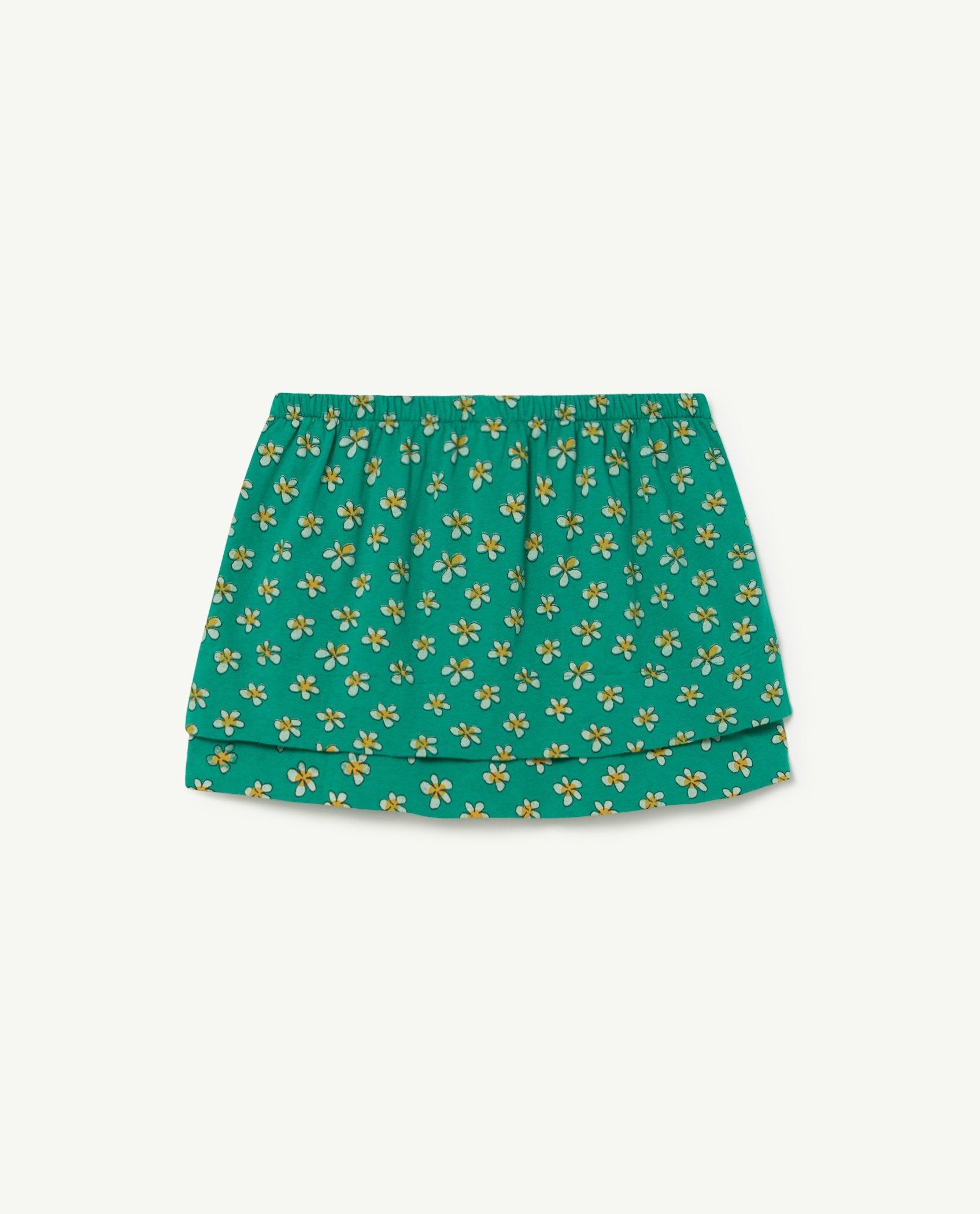 Green Flowers Ferret Skirt PRODUCT BACK