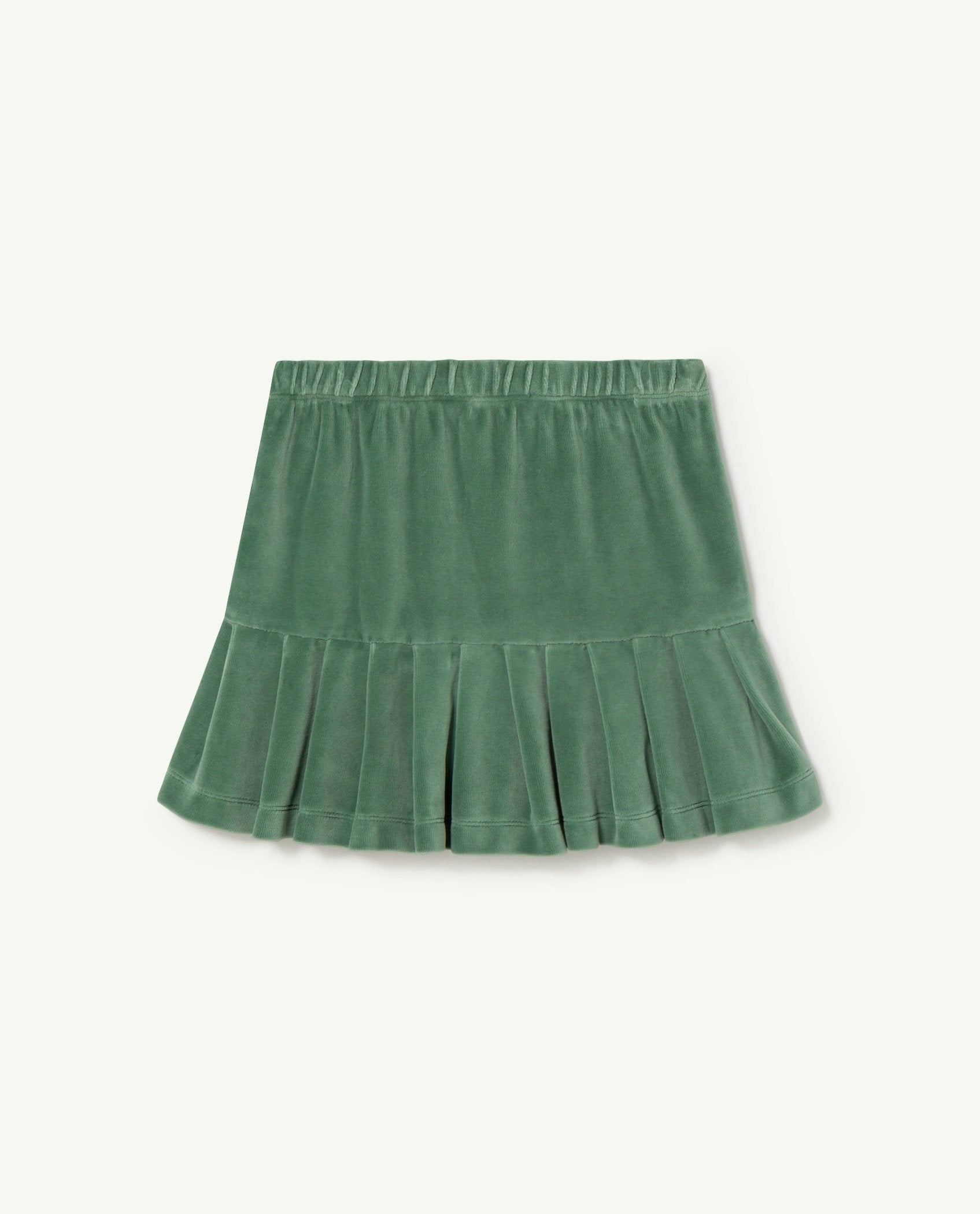 Green Velvet Bird Kids Skirt PRODUCT BACK
