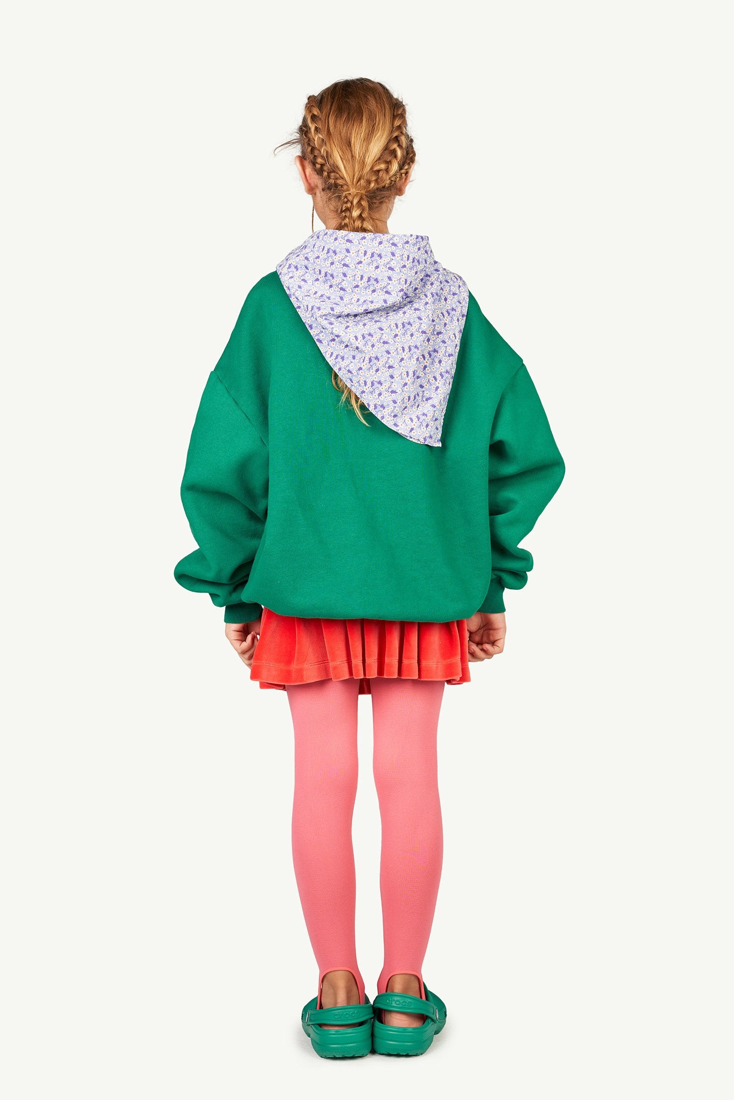 Red Velvet Bird Kids Skirt MODEL BACK
