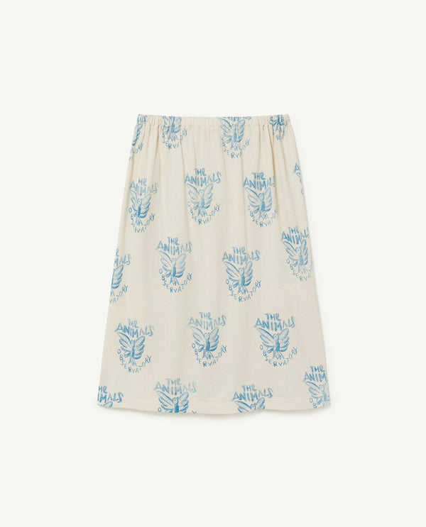 White Birds Ladybug Kids Skirt PRODUCT BACK