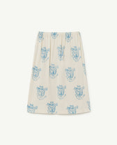 White Birds Ladybug Kids Skirt PRODUCT FRONT