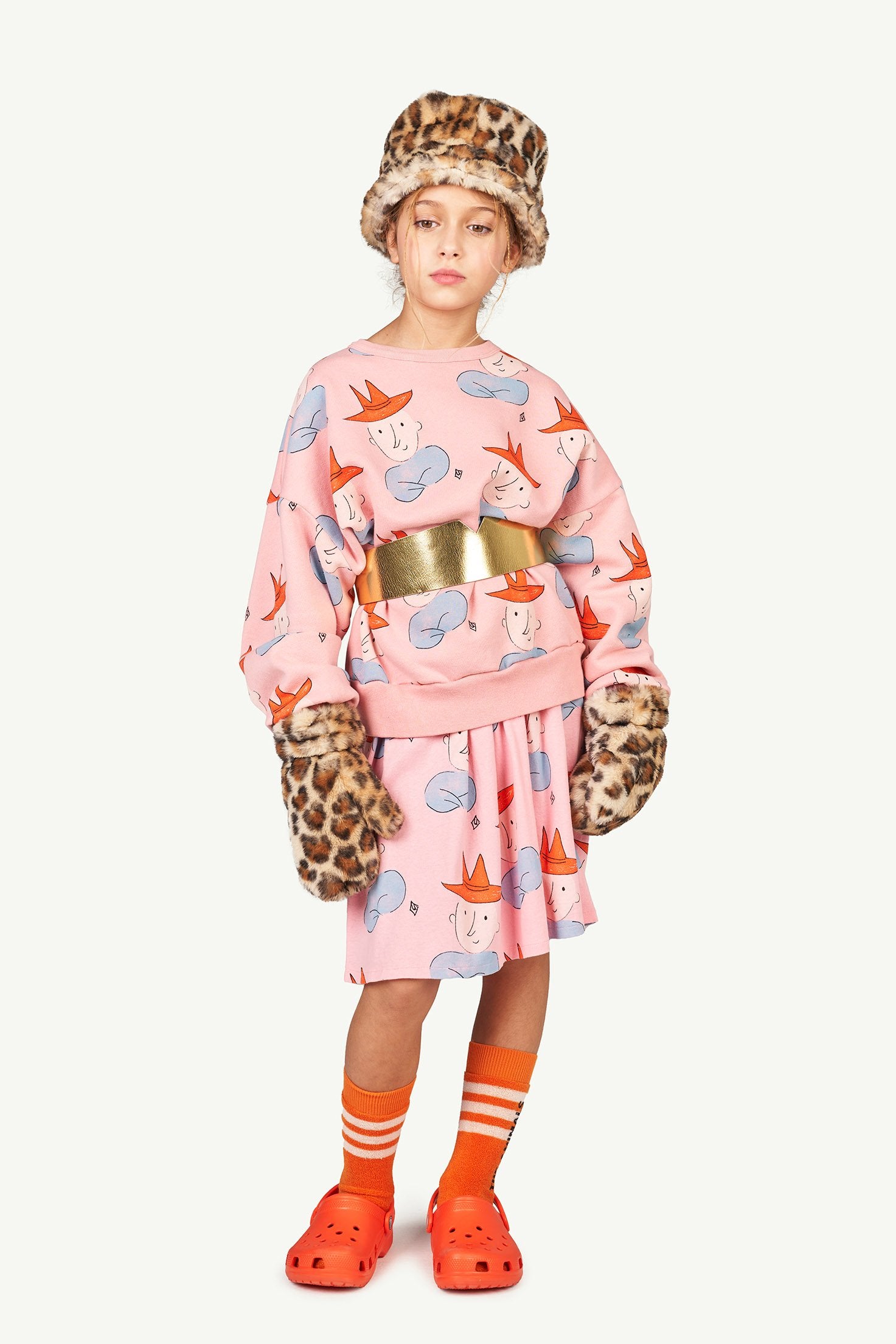 Pink Slug Kids Skirt MODEL FRONT