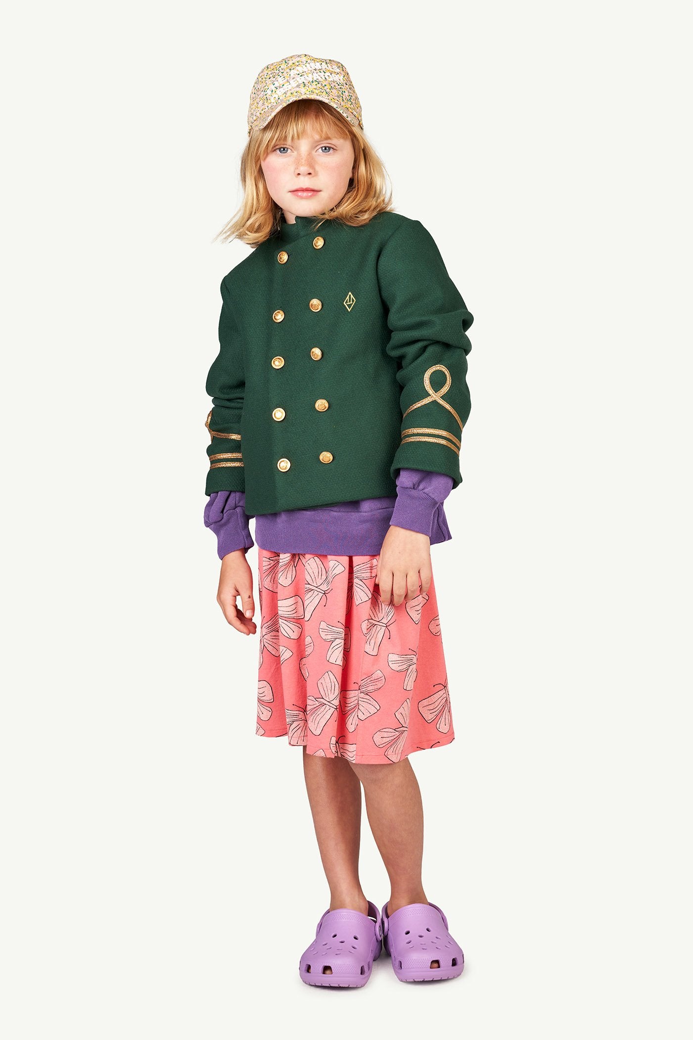 Pink Slug Kids Skirt MODEL FRONT