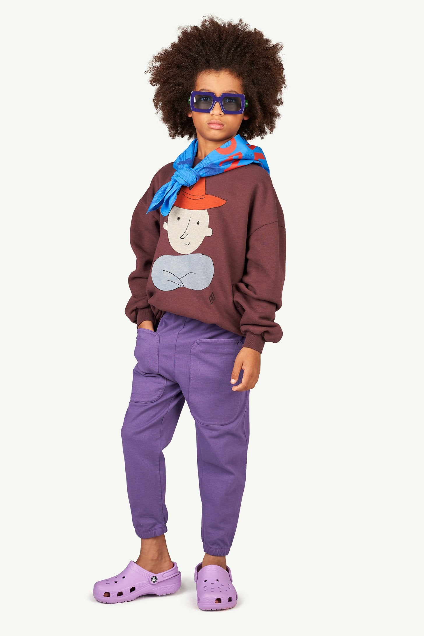 Purple Eagle Kids Pants MODEL FRONT