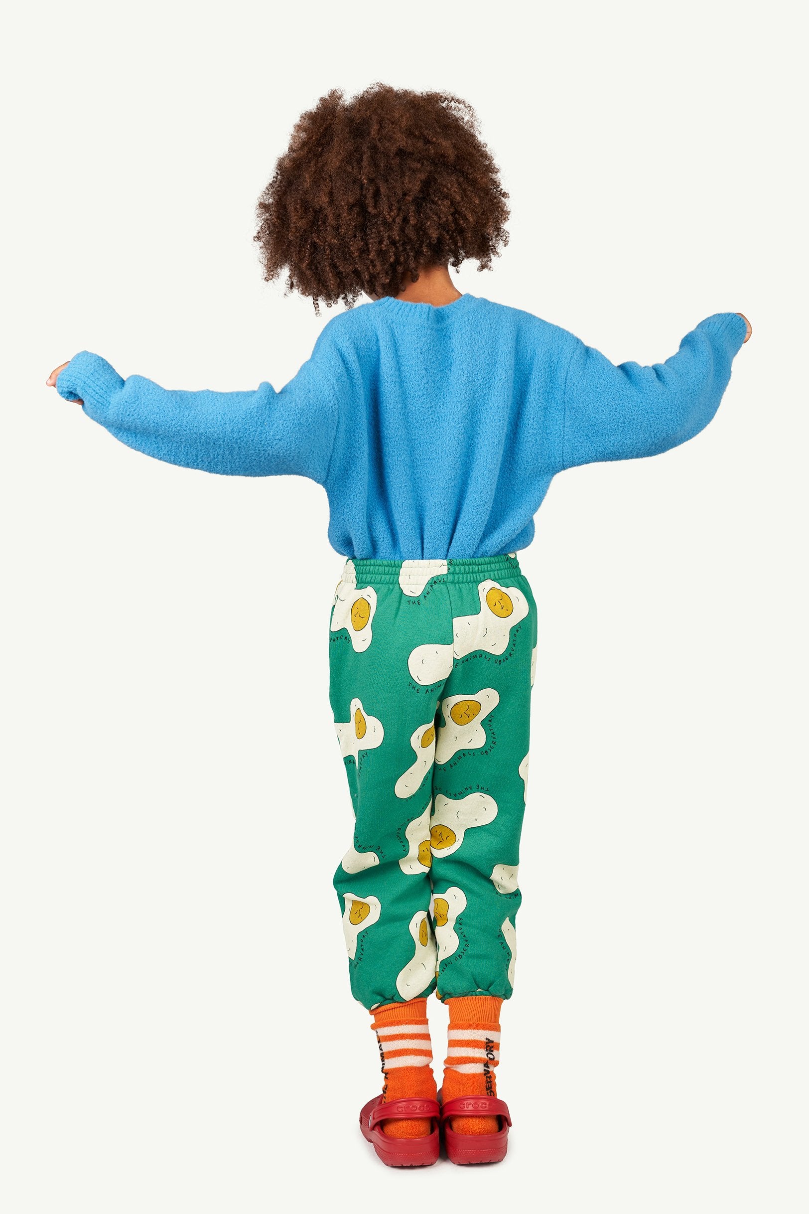 Green Dromedary Kids Pants MODEL BACK