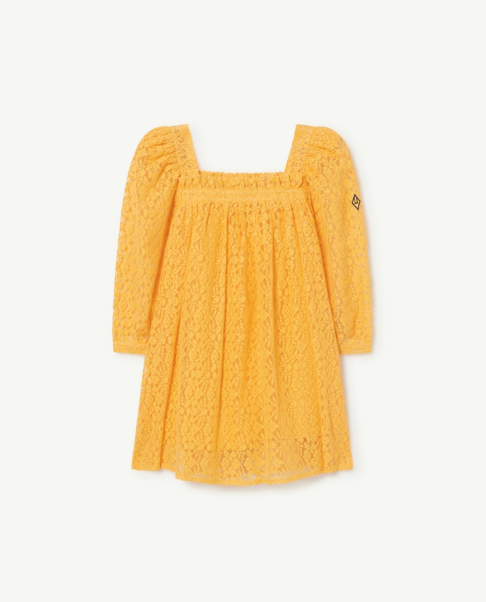 Yellow Lace Dodo Kids Dress PRODUCT FRONT