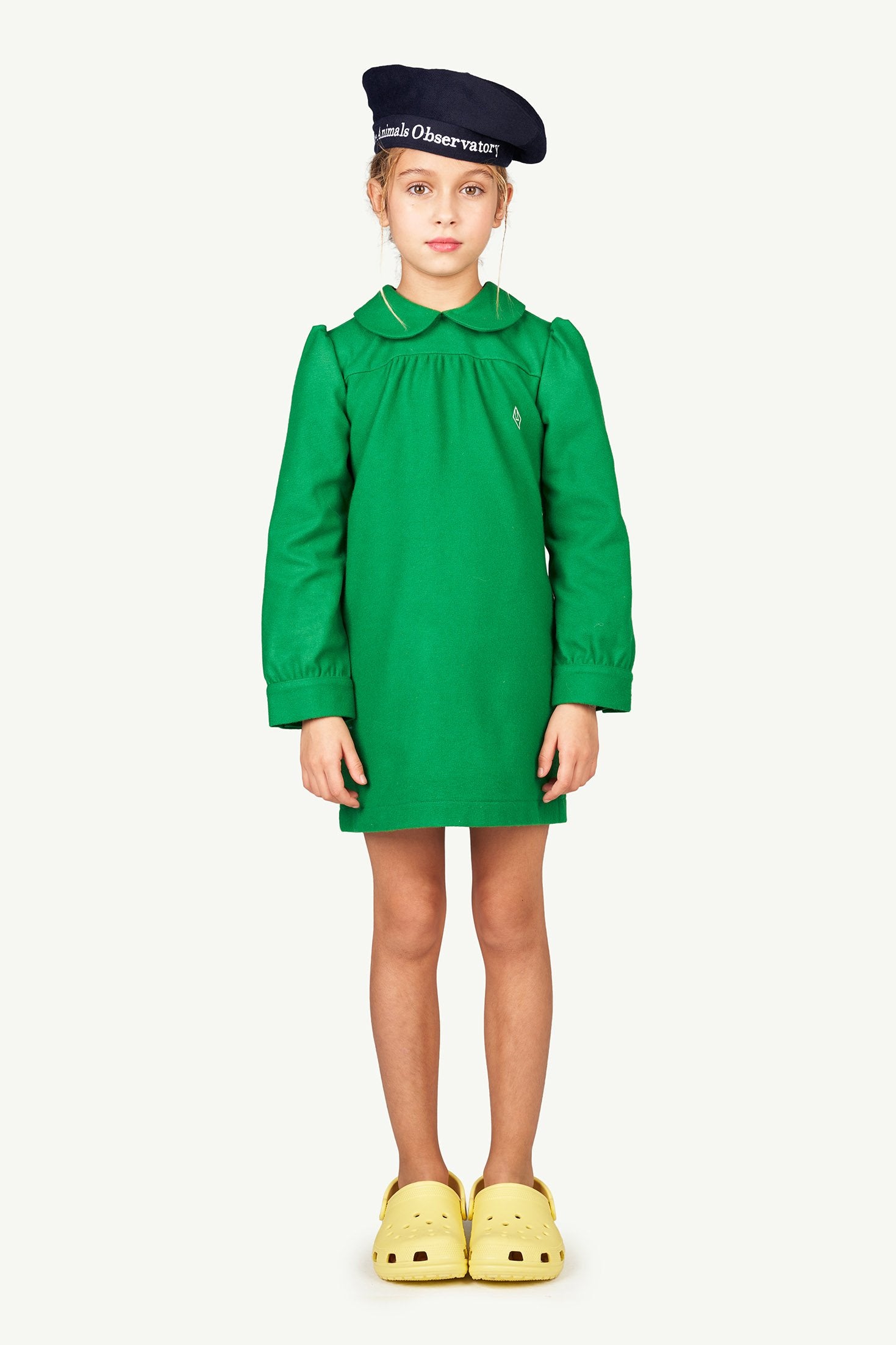 Green Canary Kids Dress MODEL FRONT