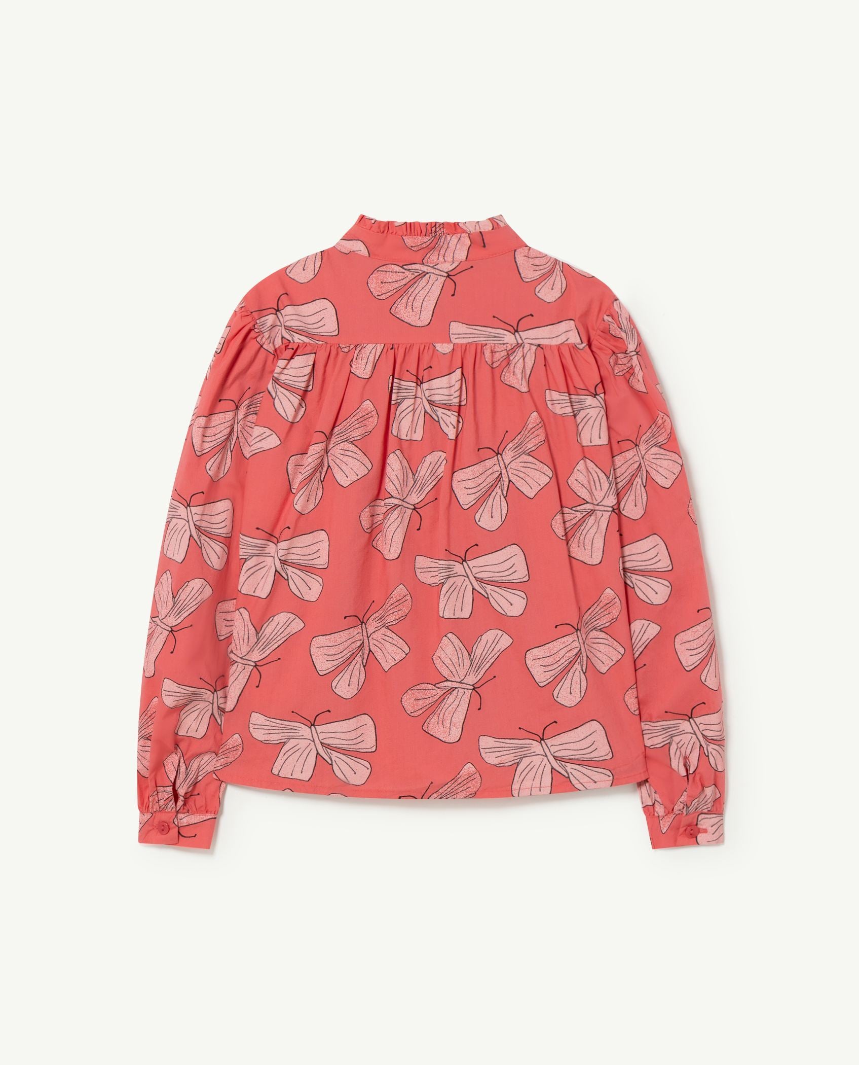 Pink Buterfly Gadfly Kids Shirt PRODUCT BACK