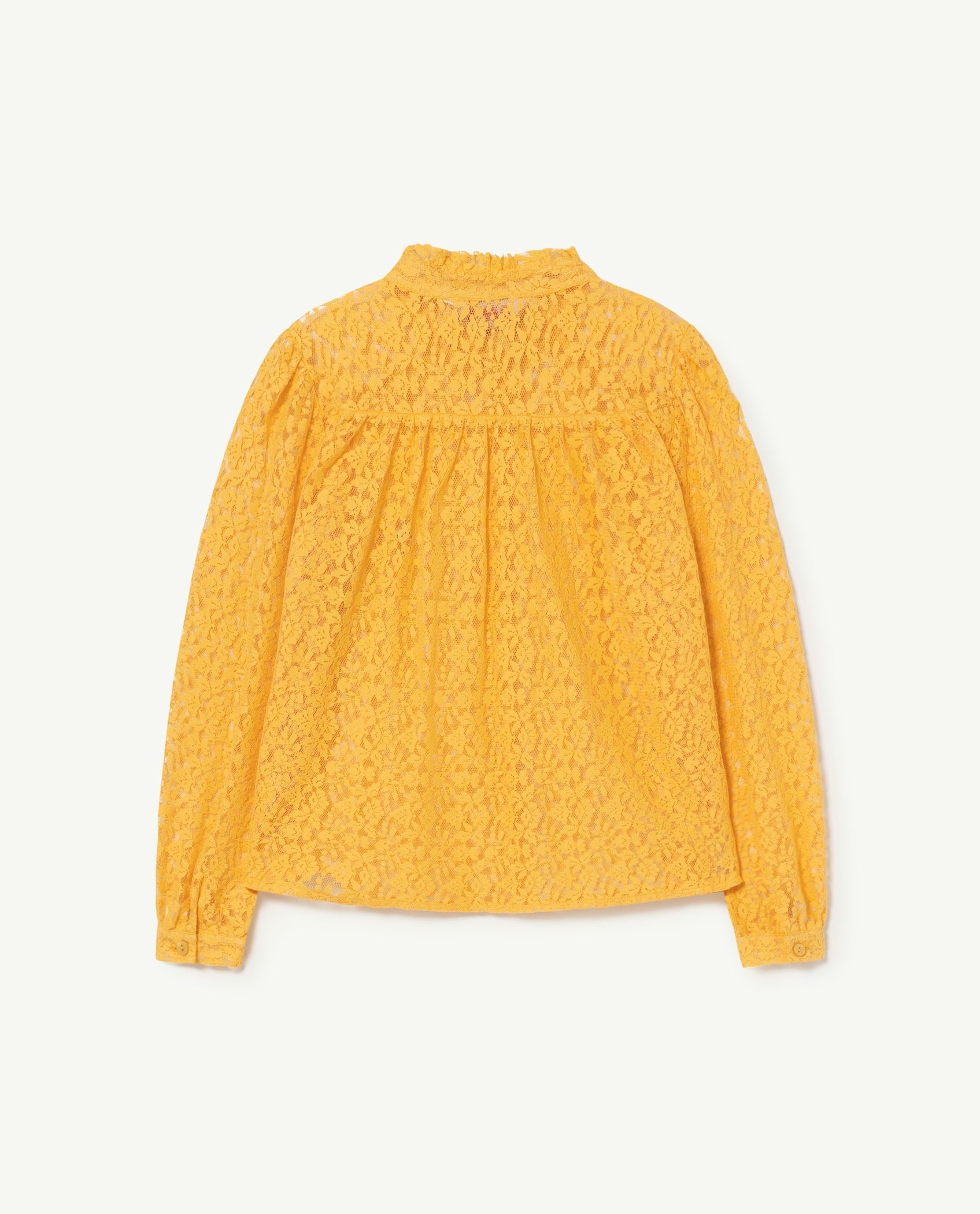 Yellow Lace Gadfly Kids Shirt PRODUCT BACK