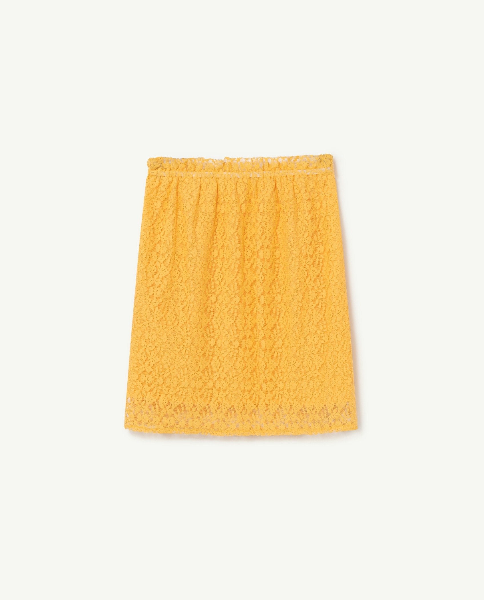 Yellow Lace Kitten Kids Skirt PRODUCT BACK