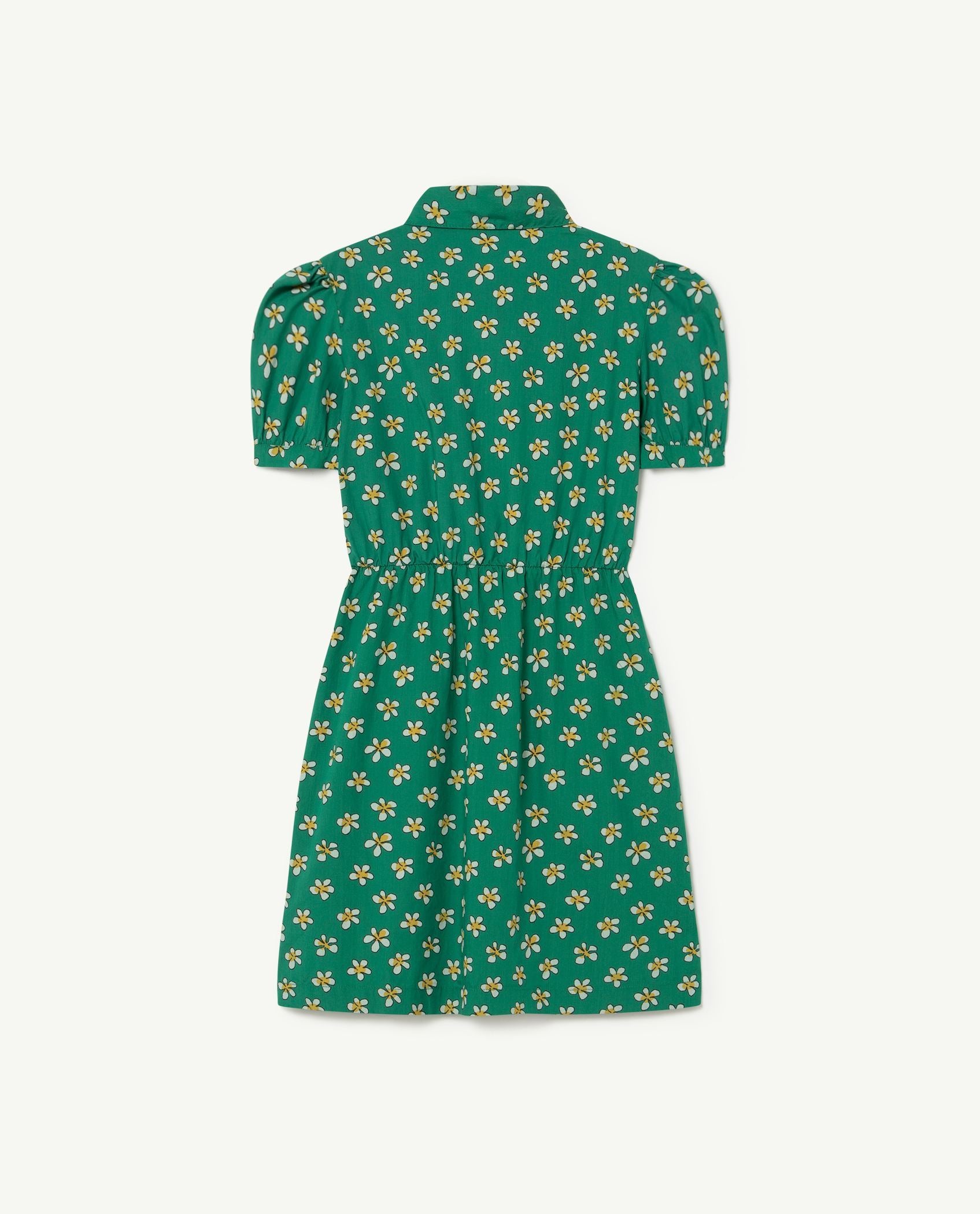 Green Flowers Pigeon Dress PRODUCT BACK