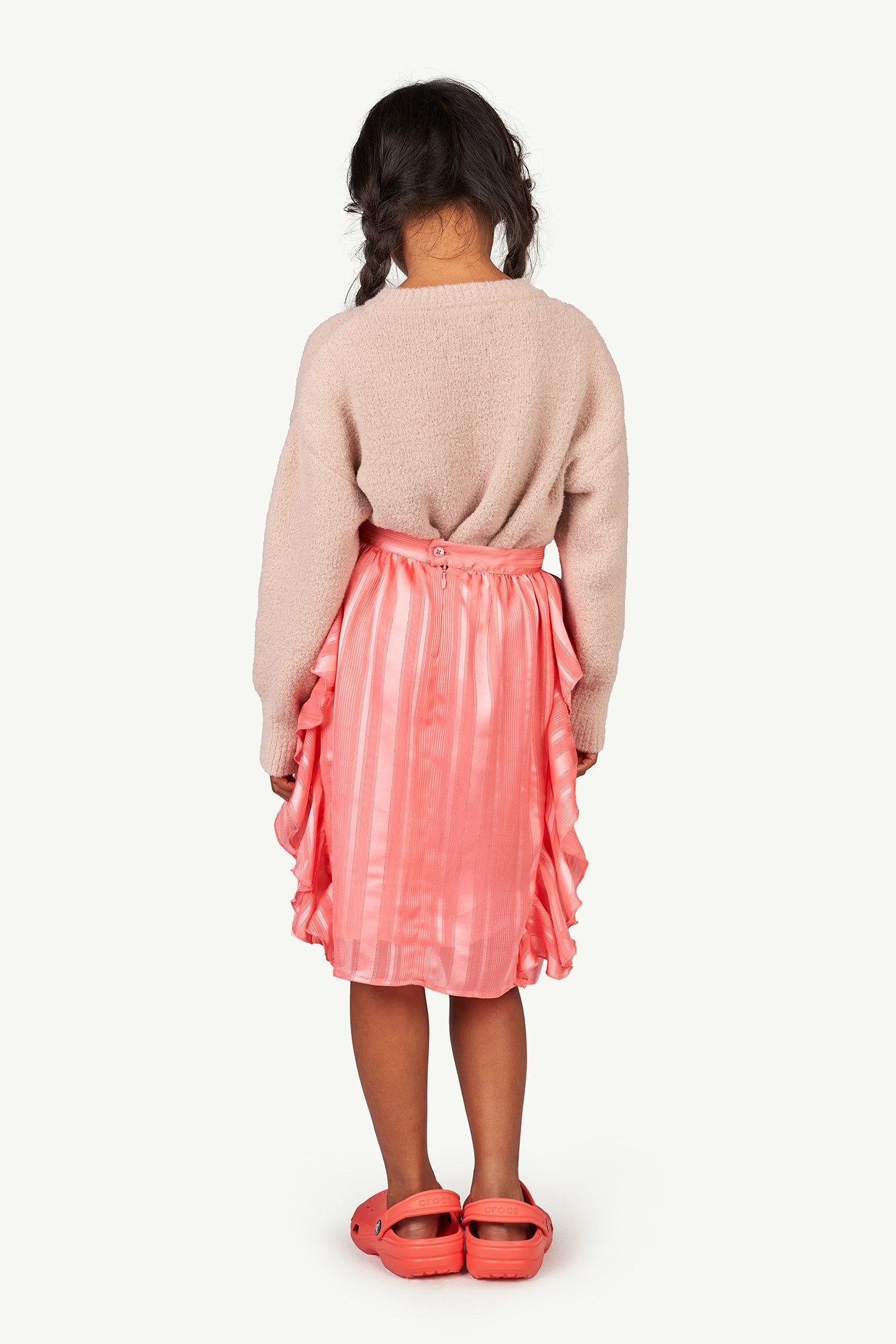 Pink Jellyfish Kids Skirt MODEL BACK
