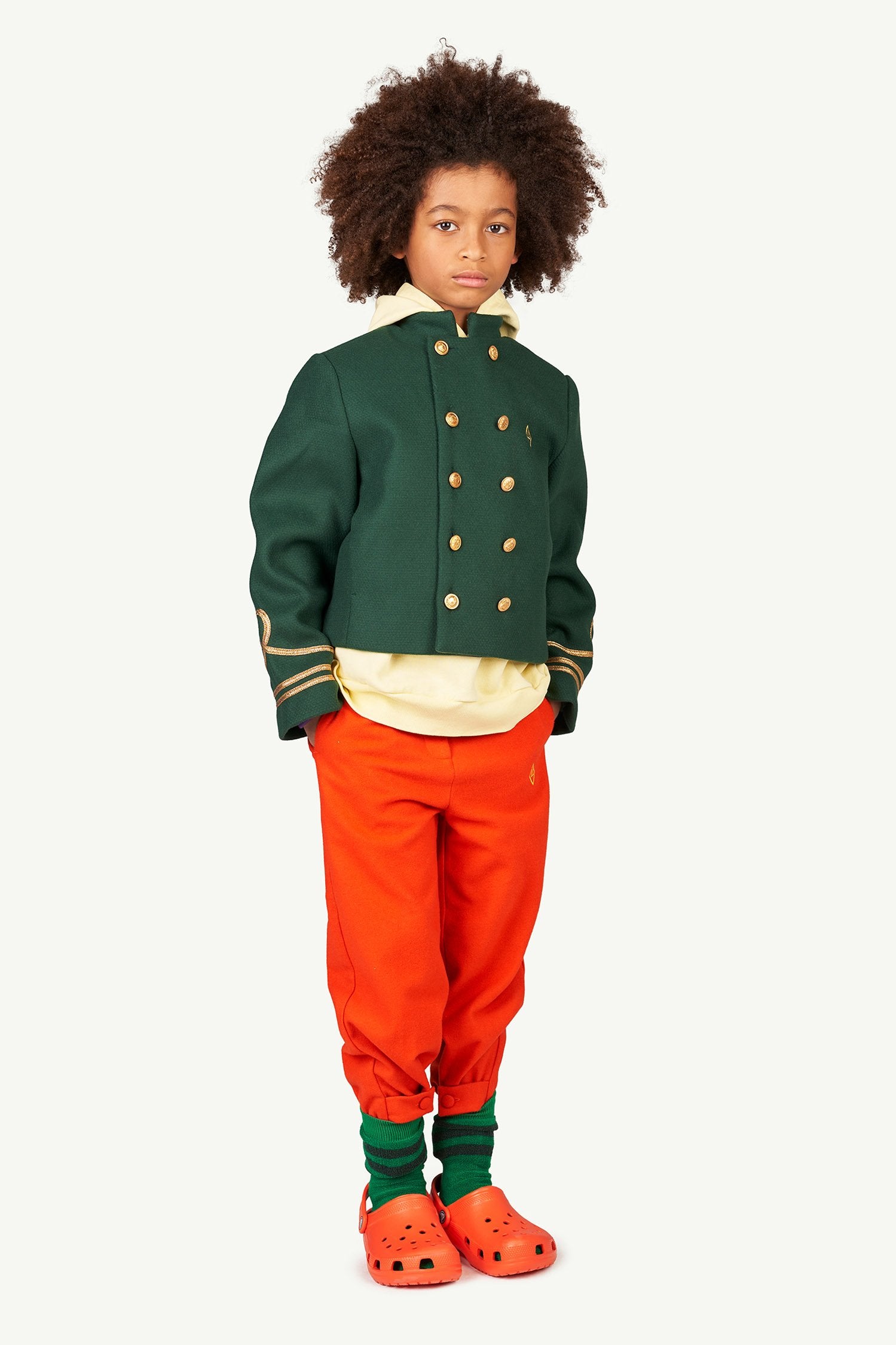 Green Tiger Kids Jacket MODEL FRONT