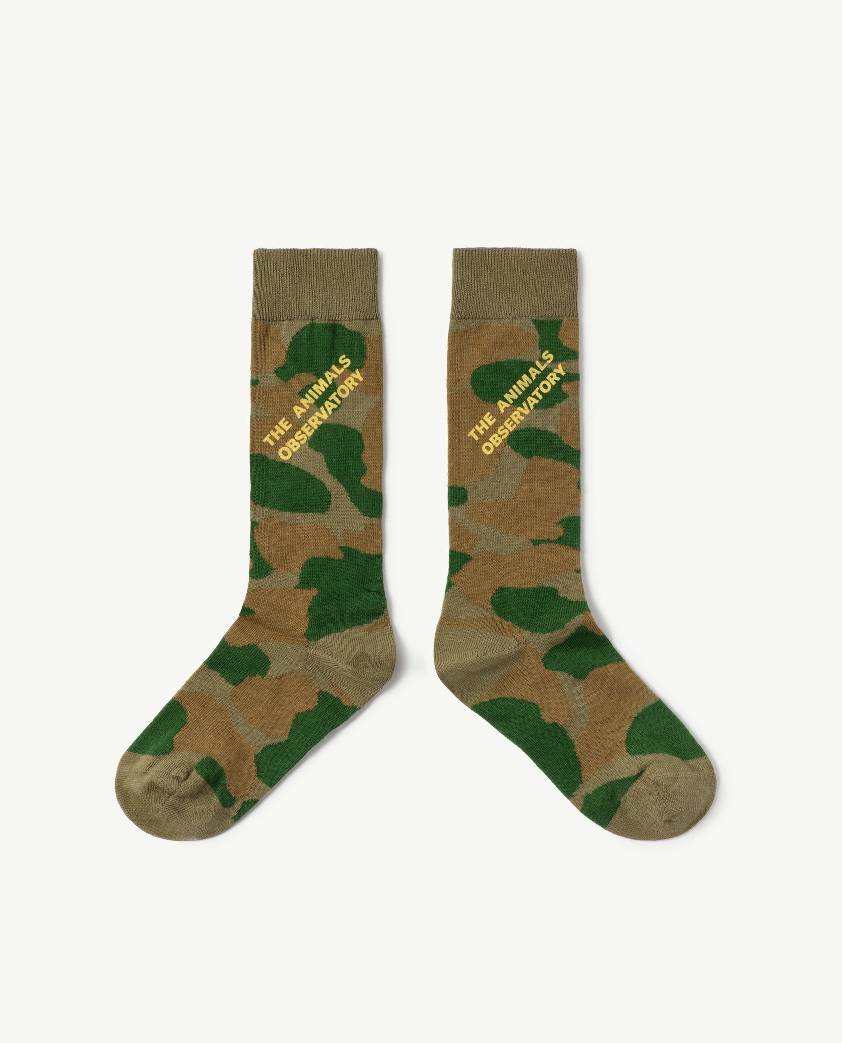Military Green Worm Kids Socks PRODUCT FRONT