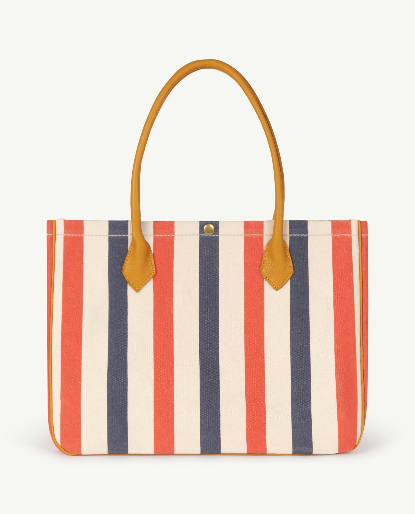 White Stripes Canvas Onesize Tote Bag PRODUCT BACK