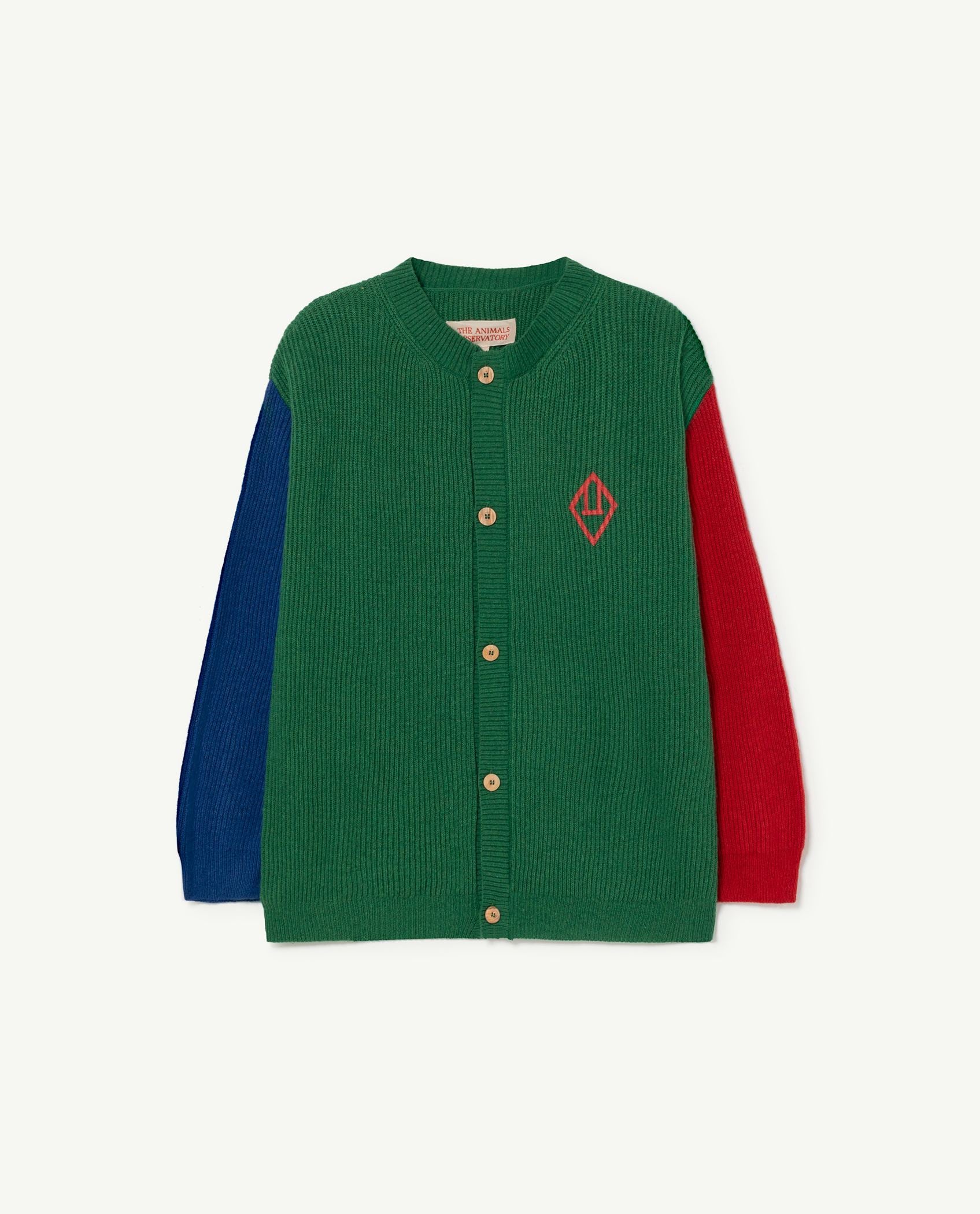 Green Color Toucan Cardigan PRODUCT FRONT