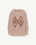 Beige Graphic Bull Kids Sweater