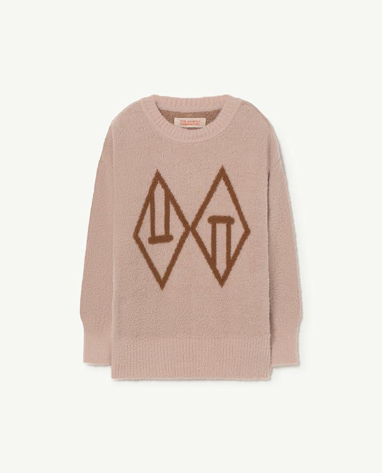Beige Graphic Bull Kids Sweater COVER