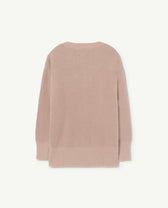 Beige Graphic Bull Kids Sweater PRODUCT BACK