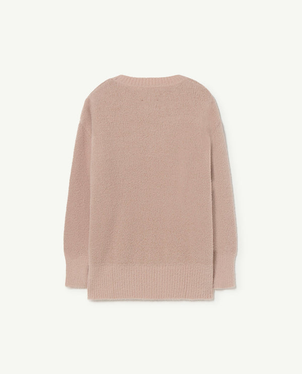 Beige Graphic Bull Kids Sweater PRODUCT BACK